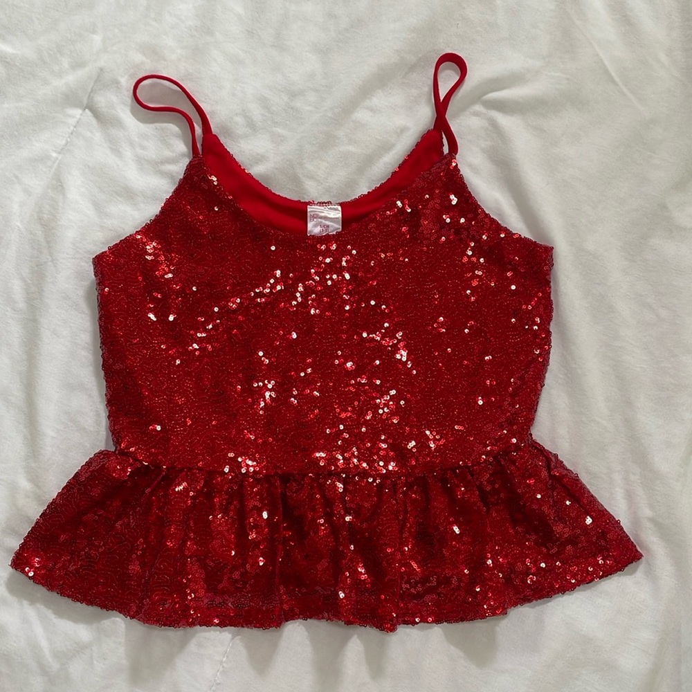 Red Sequin Top - Picture 2 of 5
